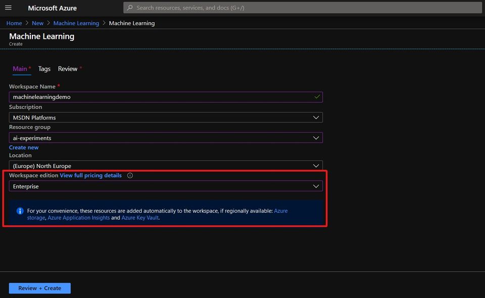 Select the Enterprise tier for the full features